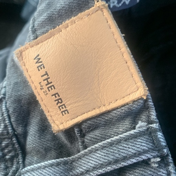 Free people we the free x CRVY straight shooter jeans size 27 black‎ Wash gray - Picture 8 of 16